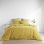 Housse de couette 260 x 240 cm coton lavé 57 fils Linette Jaune