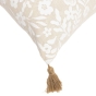 Coussin déhoussable à pompons 45 x 45 cm Coton/Polyester imprimé ANGIE