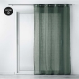 Lot de 2 voilages a oeillets 140 x 240 cm effet lin tissé Zazy Kaki