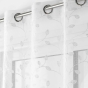 Panneau a oeillets 140 x 240 cm voile sable brode metallise edna Blanc