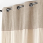 Rideau tamisant a oeillets 140 x 240 cm polycoton Tessa Beige