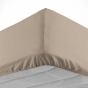 Drap housse 1 personne 90 x 190 cm jersey uni jersy Sable
