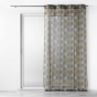 Voilage a oeillets 140 x 240 cm voile imprimé Palpito Jaune/anthracite