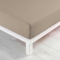 Drap housse 2 personnes 160 x 200 cm jersey uni jersy Sable