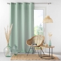 Lot de 4 Rideaux Unis à Œillets 140 x 260 cm – Microfibre – Absolu Sauge