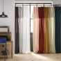 Rideau ajustable + 8 anneaux pince – Gaze de coton – 140 x 300 cm – Safran – Gaïa