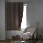 Rideau a oeillets 135 x 180 cm 100% occultant/chambray uni Occultiss Noisette
