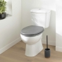 Abattant wc charnieres metal 37.5 x 46 cm mdf effet beton alium Sans
