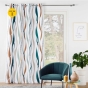 Lot de 2 rideaux a oeillets 140 x 260 cm polyester imprime Lisana