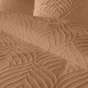 Housse de couette 240 x 220 cm microfibre unie tuftée HELTIE + 2 taies Mocha