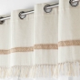 Voilage a oeillets 140 x 240 cm voile sablé + jute Janara Naturel