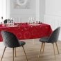 Nappe rectangle 150 x 300 cm polyester imprime metallise star Rouge/or