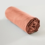 Drap-housse 180 x 200 cm – Lyocell uni Terracotta – LYSANDRE – Bonnet 30 cm