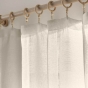 Voilage à œillets bois 140 x 240 cm — Effet lin tissé fils chenille Dalton Naturel
