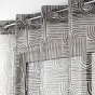 Voilage a oeillets 140 x 240 cm voile sable imprimé Pandore Noir