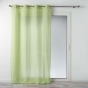 Lot de 2 voilages froissé 140 x 240 cm polycoton uni Mitsy Vert