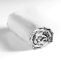 Drap housse 2 personnes 160 x 200 cm uni 57 fils lina Blanc