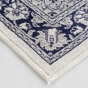 Tapis rectangle 68 x 110 cm viscose tissee cherine Bleu