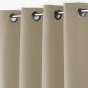 Lot de 2 rideaux grande hauteur à œillets 140 x 280 cm polyester Essentiel Beige