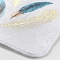 Tapis contour wc 45 x 45 cm microfibre imprimee metallisee plumiss des. place Sans