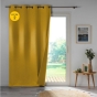 Lot de 2 Rideaux occultant double face 140 x 260 cm 100% microfibre Obscure Jaune