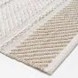 Tapis rectangle 60 x 90 cm coton/polyes fantaisie+fil met silves Naturel