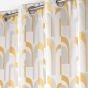 Rideau a oeillets 140 x 260 cm jacquard Medicis Jaune