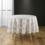 Nappe ronde (0) 180 cm polyester imprime alma Naturel
