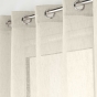 Lot de 2 Voilages à Œillets Carlin Beige 240 x 240 cm - Grande largeur
