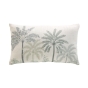 Coussin déhoussable 30 x 50 cm – Polyester/Lin imprimé Palméa Vert