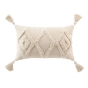 Coussin dehous. compr. pompons 30 x 50 cm coton/polyester tufte athena Naturel