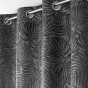 Lot de 4 Rideaux Occultants à Œillets - 140 x 240 cm - Velours relief Anthracite