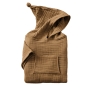 poncho enfant mixte 2/5 ans gaze de coton unie gaïa camel