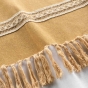 Voilage a oeillets 140 x 240 cm voile sablé + jute Janara Ocre