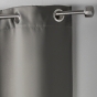 Lot de 2 rideaux occultant a oeillets 135 x 240 cm uni Gris perle