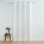 Panneau a oeillets 140 x 280 cm voile tisse applique karla Blanc