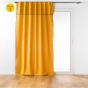 Lot de 2 Rideaux passants cache-volants en coton 140 x 240 cm Mistraline Moutarde