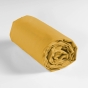 Drap housse 2 personnes 140 x 190 x 30 cm coton bio Biolina Jaune ocre