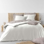 Housse de couette  240 x 220 cm coton lavé 57 fils Stonalia Blanc