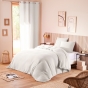 Housse de couette 260 x 240 cm en gaze de coton naturelle + 2 taies Blanc