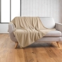 Plaid 180 x 220 cm en bouclette unie - Modèle Wooly Beige