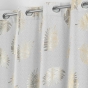 Rideau a oeillets 140 x 280 cm polyester imprime metallise sunny gold Sans