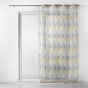 Voilage a oeillets 140 x 240 cm voile imprimé Winter green Jaune