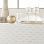 Nappe rectangle 145 x 240 cm polyester imprime metallise piana Naturel