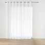 Lot de 2 voilages grande largeur à œillets 300 x 240 cm - Effet lin tissé Haltona Blanc