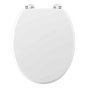 Abattant wc charnieres metal 37.5 x 46 cm mdf uni mat matteis Blanc