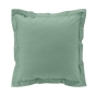 Taie d’oreiller 63 x 63 cm en percale Sauge – Volant plat & point bourdon