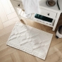 Tapis de bain 50 x 80 cm coton jacquard tufte gladis Sans