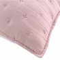 Housse de coussin 40 x 40 cm microfibre bicolore Mellow chic Rose/blanc