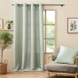 Rideau à œillets 140 x 280 cm en polyester imprimé métallisé – Piana Sauge